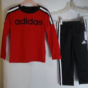 Adidas -Boy's -2 Piece Set- NWT- Red/Black- Jogger